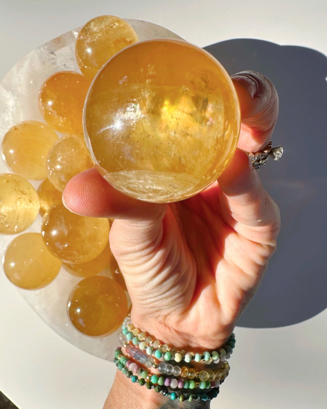 Honey Optic Calcite Spheres - AAA by Baltic Mermaid