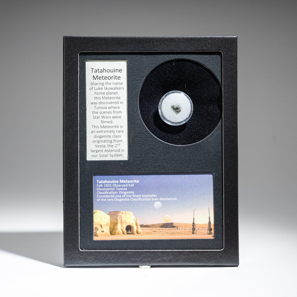 Genuine Tatahouine Meteorite in Glass Display Box
