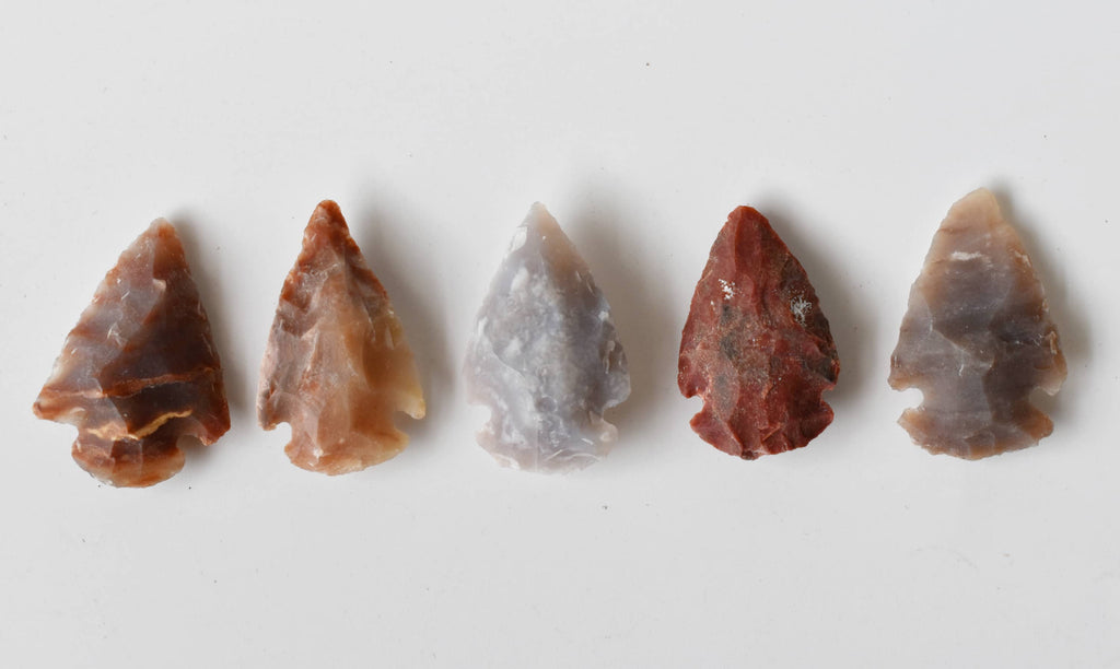Fancy Jasper Arrowhead Points