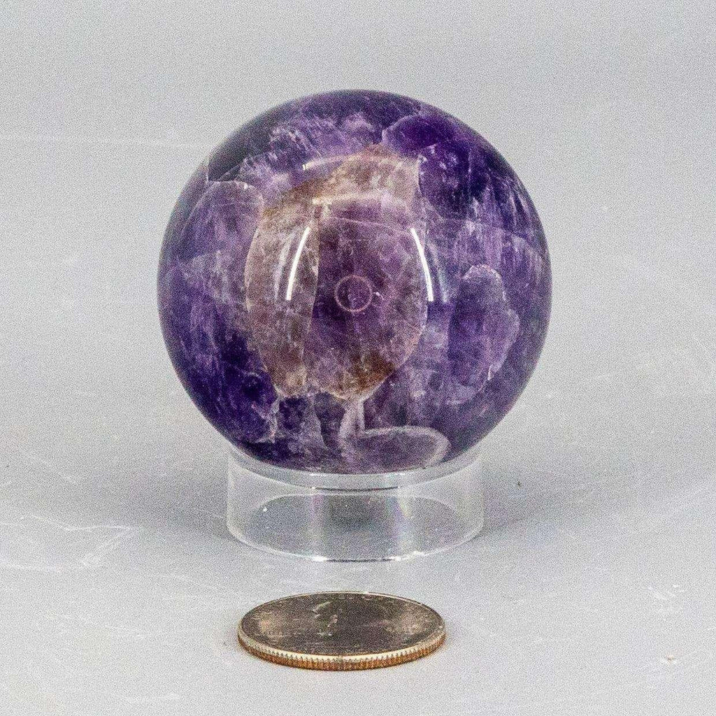 Dream Amethyst Crystal Sphere Chevron Purple Banding