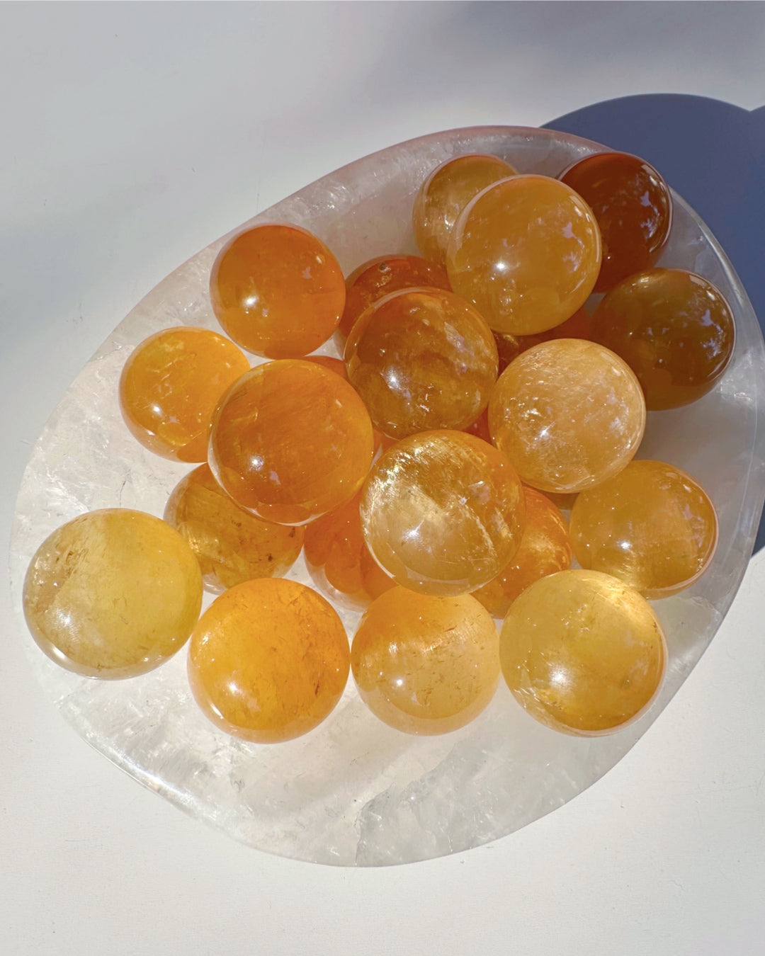 Honey Optic Calcite Spheres - AAA by Baltic Mermaid