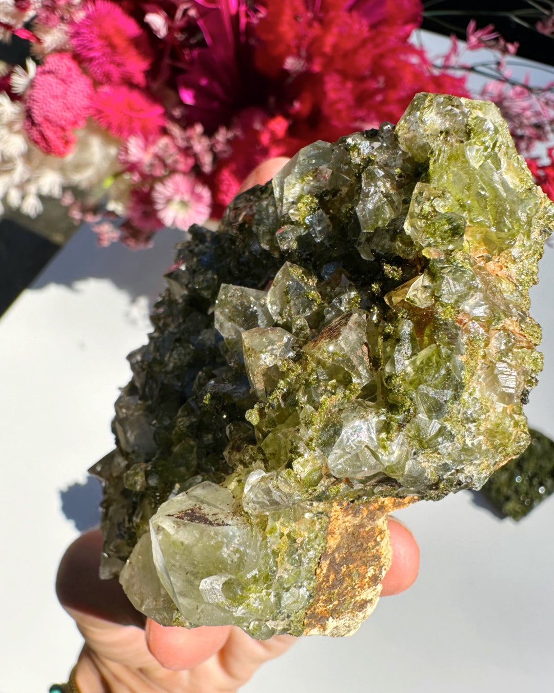 Epidote Quartz Cluster by Baltic Mermaid