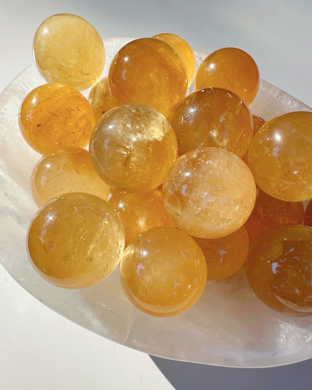 Honey Optic Calcite Spheres - AAA by Baltic Mermaid