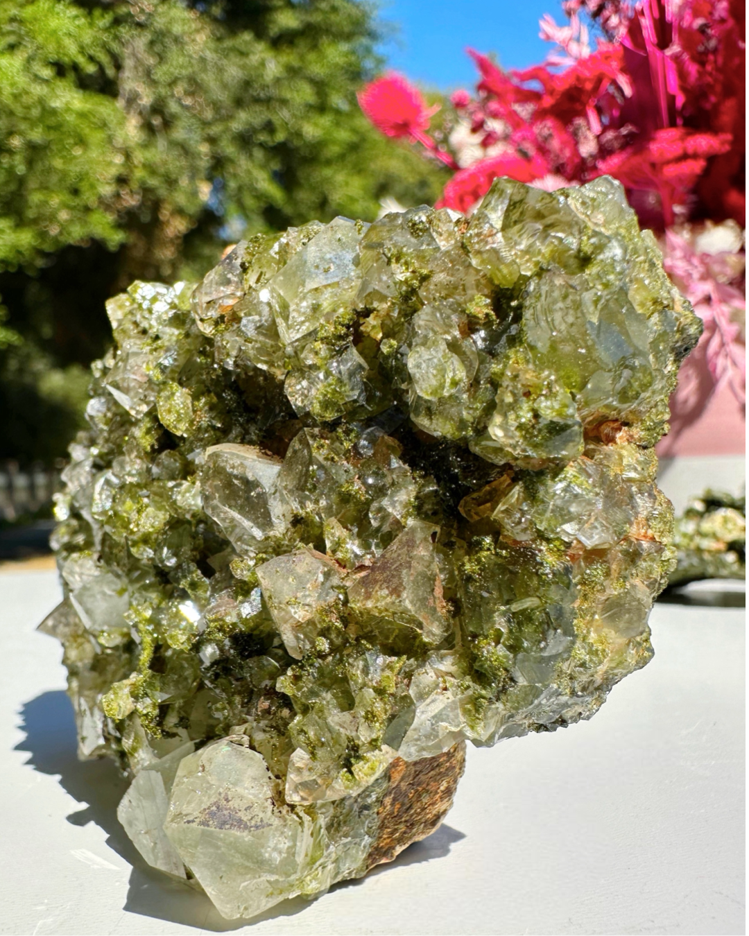 Epidote Quartz Cluster by Baltic Mermaid