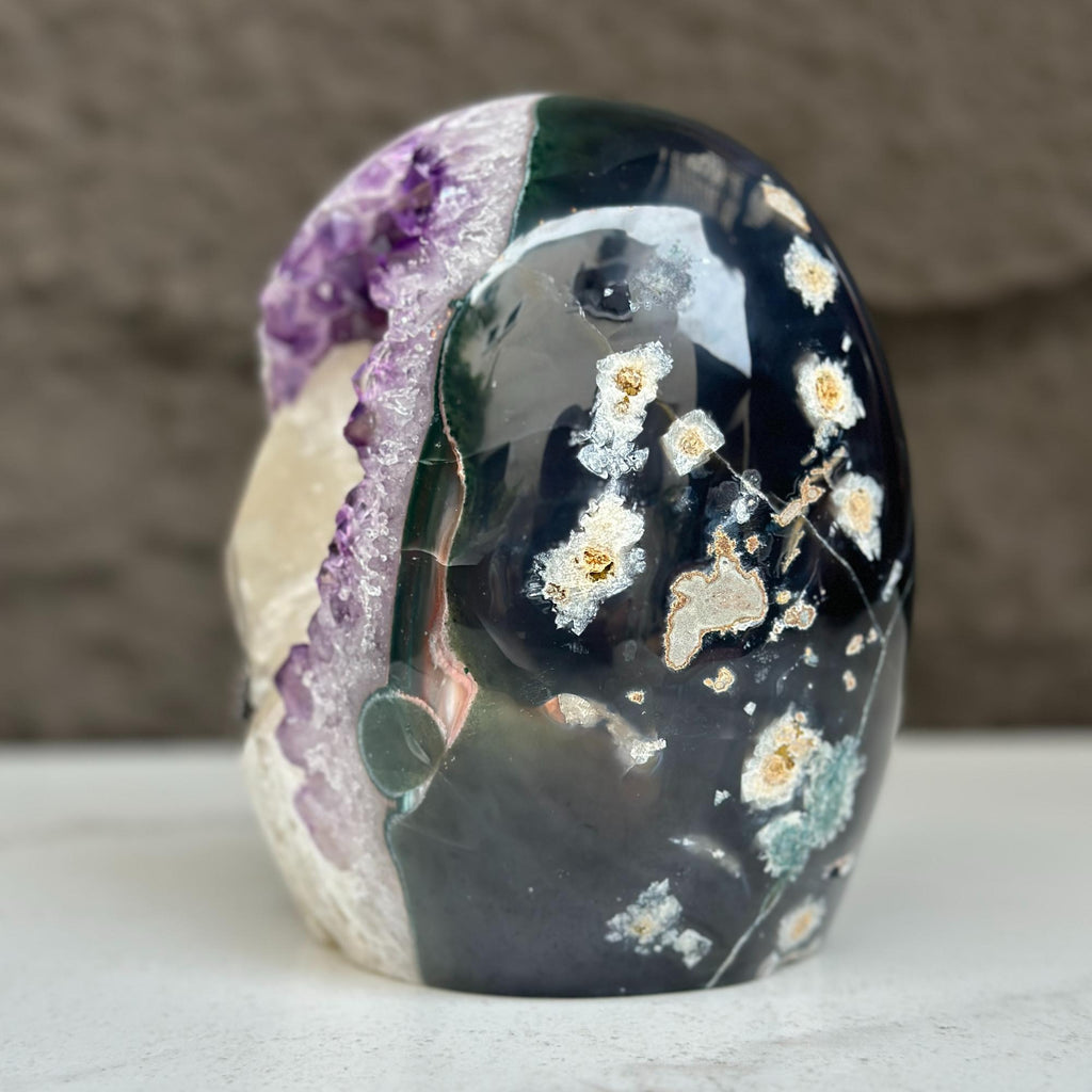 Large Uruguayan Quartz Geode Egg by DeepPurpleProject