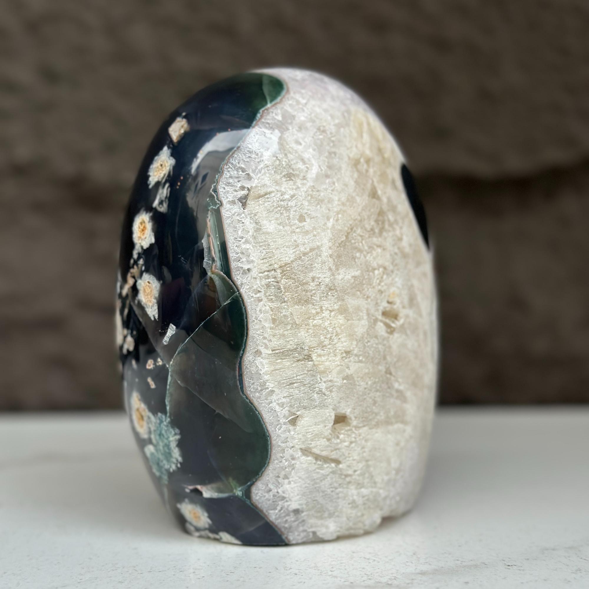 Large Uruguayan Quartz Geode Egg by DeepPurpleProject