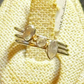 Rainbow Moonstone 3 Stack Ring Set by Sacred Crystals