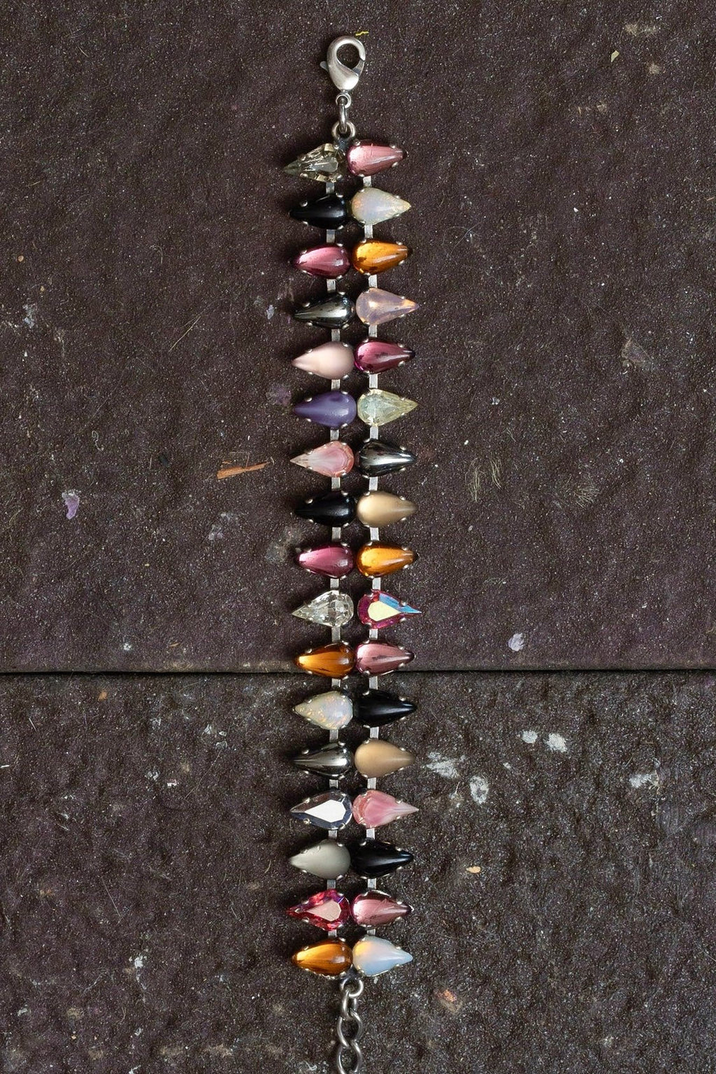 Double Mini Fang Bracelet in Punk Rocks (Silver)