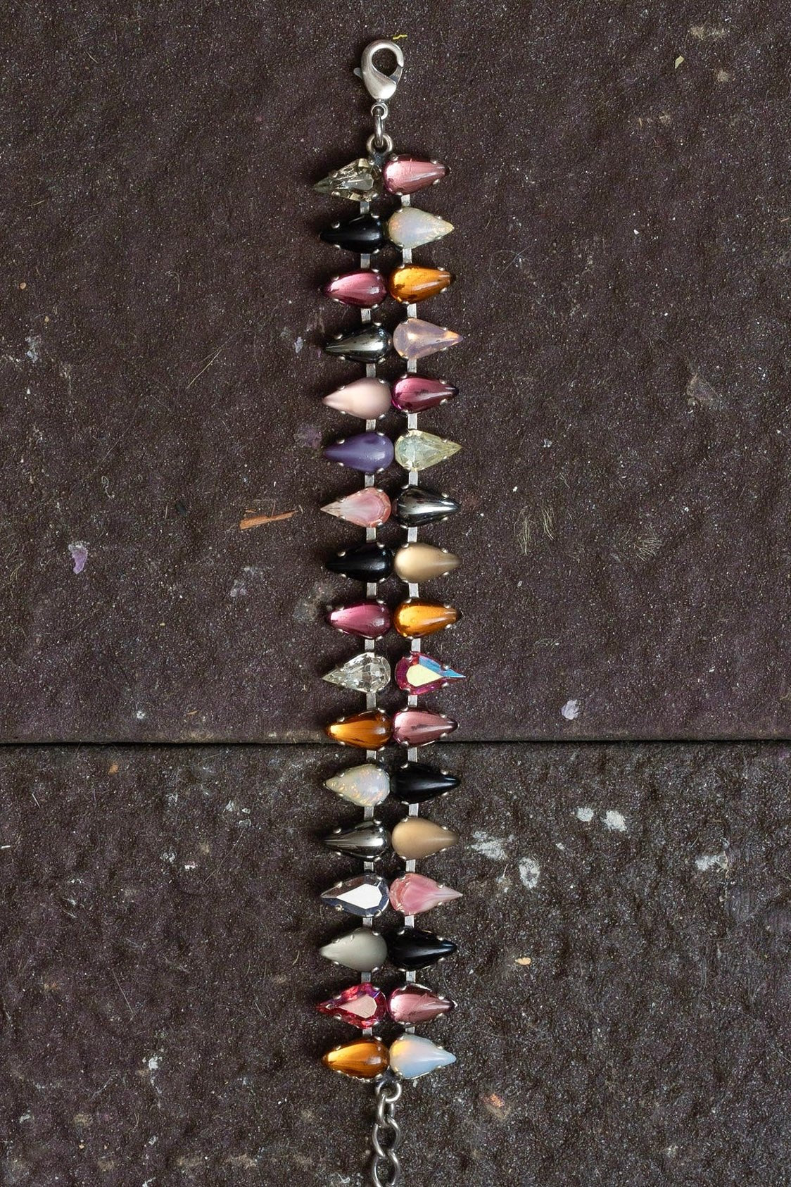 Double Mini Fang Bracelet in Punk Rocks (Silver)
