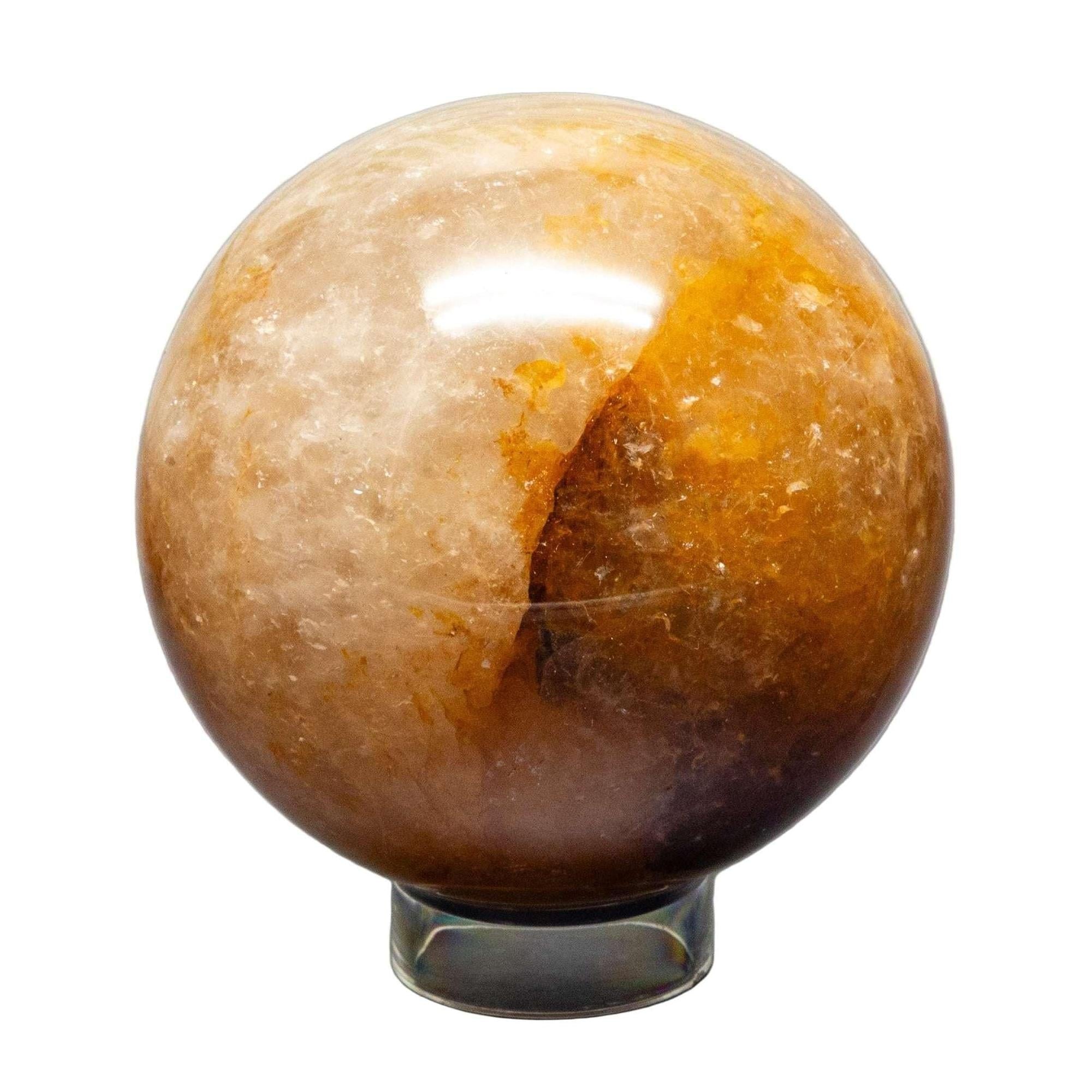 Golden Healer Quartz Crystal Sphere Collector Piece