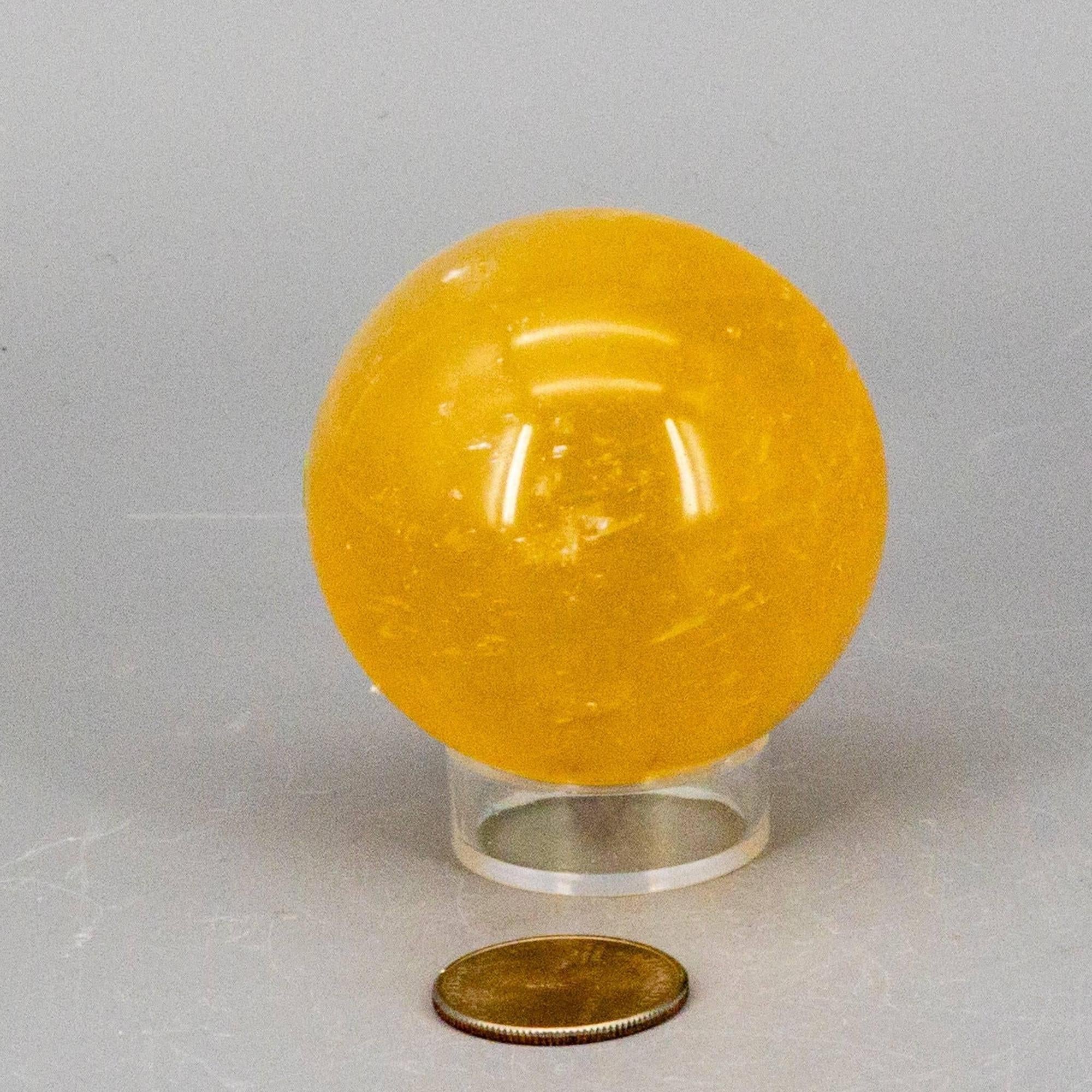 Honey Calcite Sphere 54mm and 56mm Warm Golden Crystal