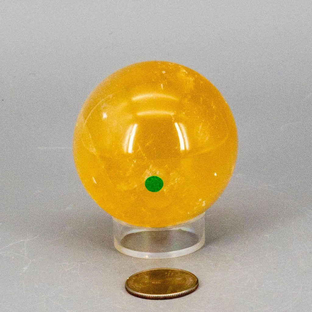 Honey Calcite Sphere 54mm and 56mm Warm Golden Crystal