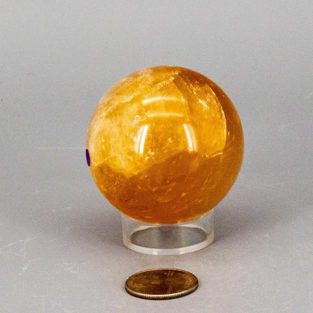 Honey Calcite Sphere 54mm and 56mm Warm Golden Crystal