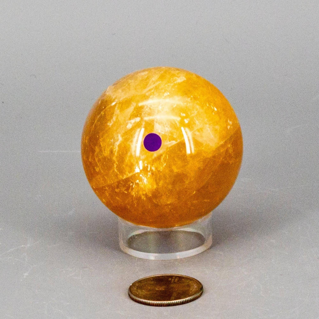 Honey Calcite Sphere 54mm and 56mm Warm Golden Crystal