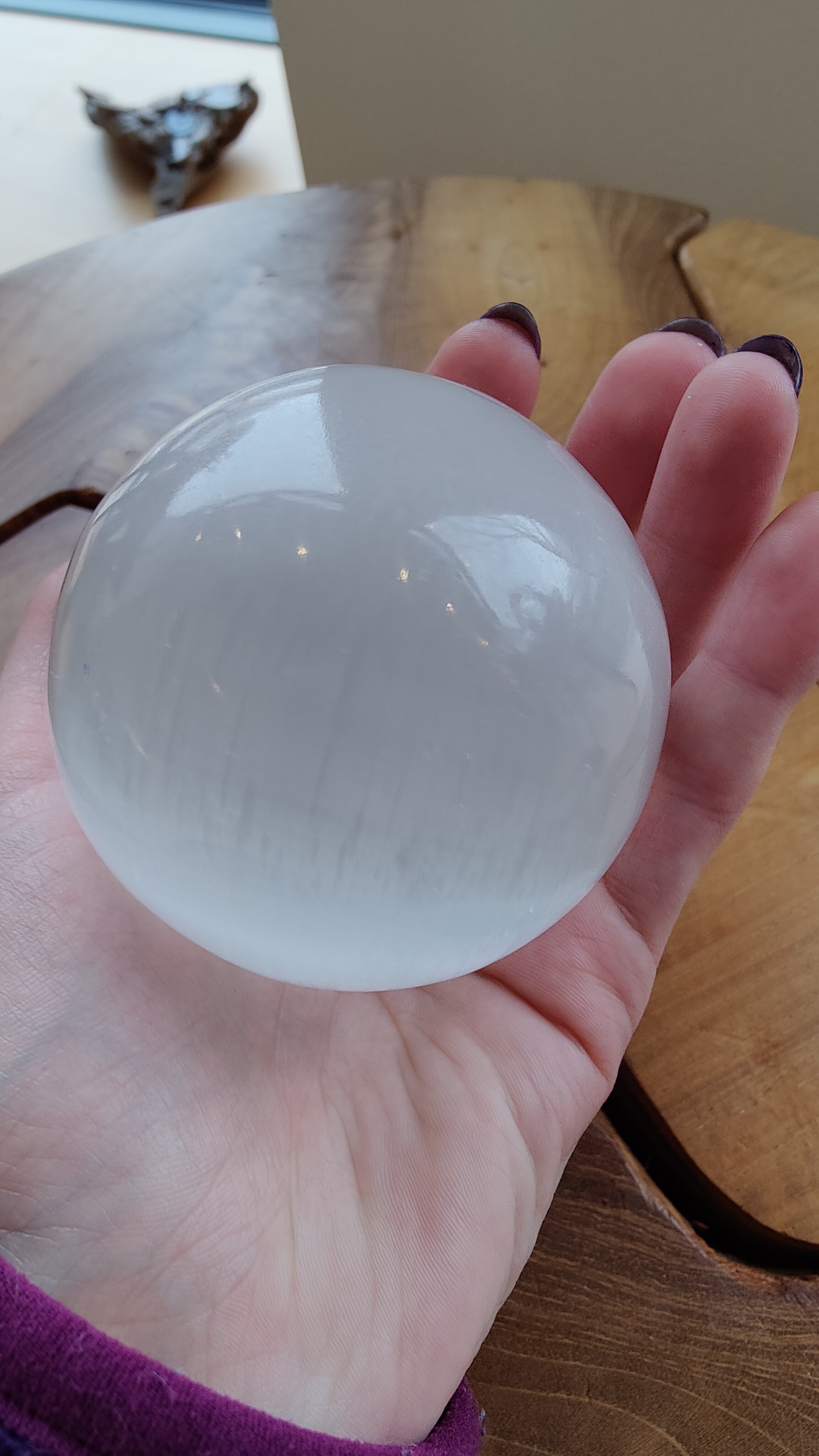 Selenite Sphere 8cm by Rare Earth Gallery