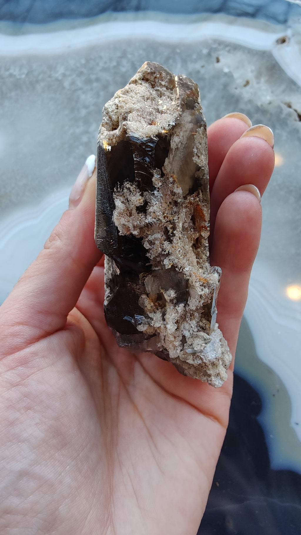 Lodalite Included Smokey Quartz Point