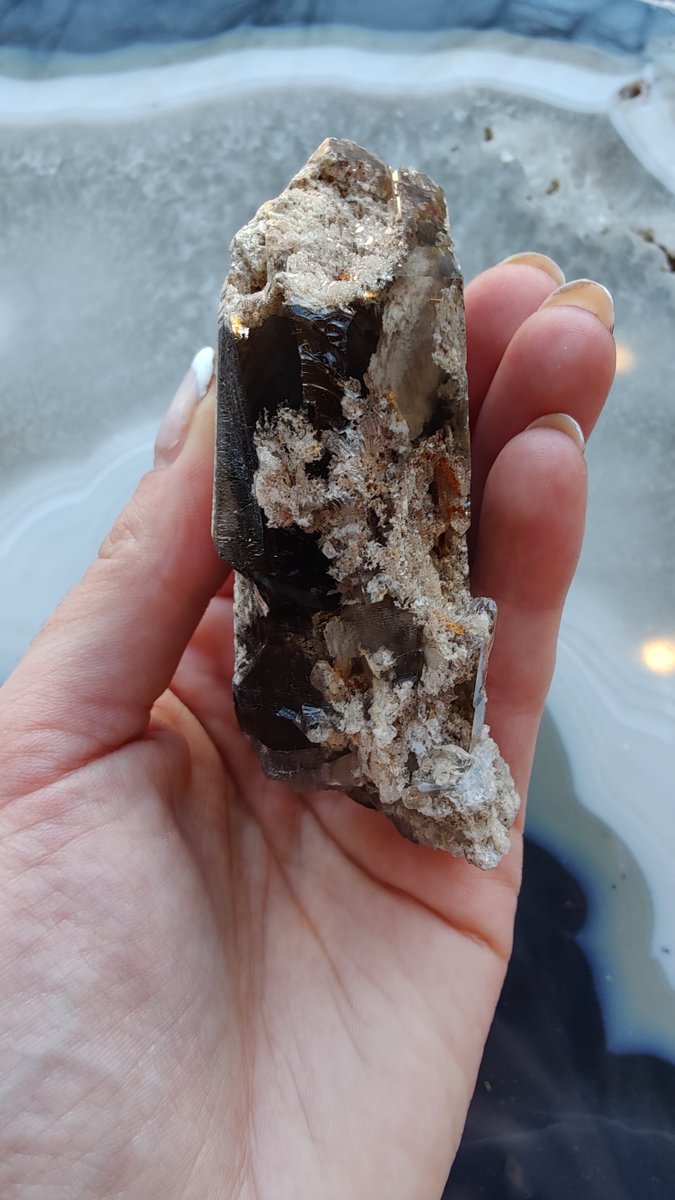 Lodalite Included Smokey Quartz Point