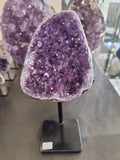 Amethyst Crystal Geode on Metal Stand by Rare Earth Gallery