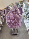 Amethyst Crystal Geode on Metal Stand by Rare Earth Gallery