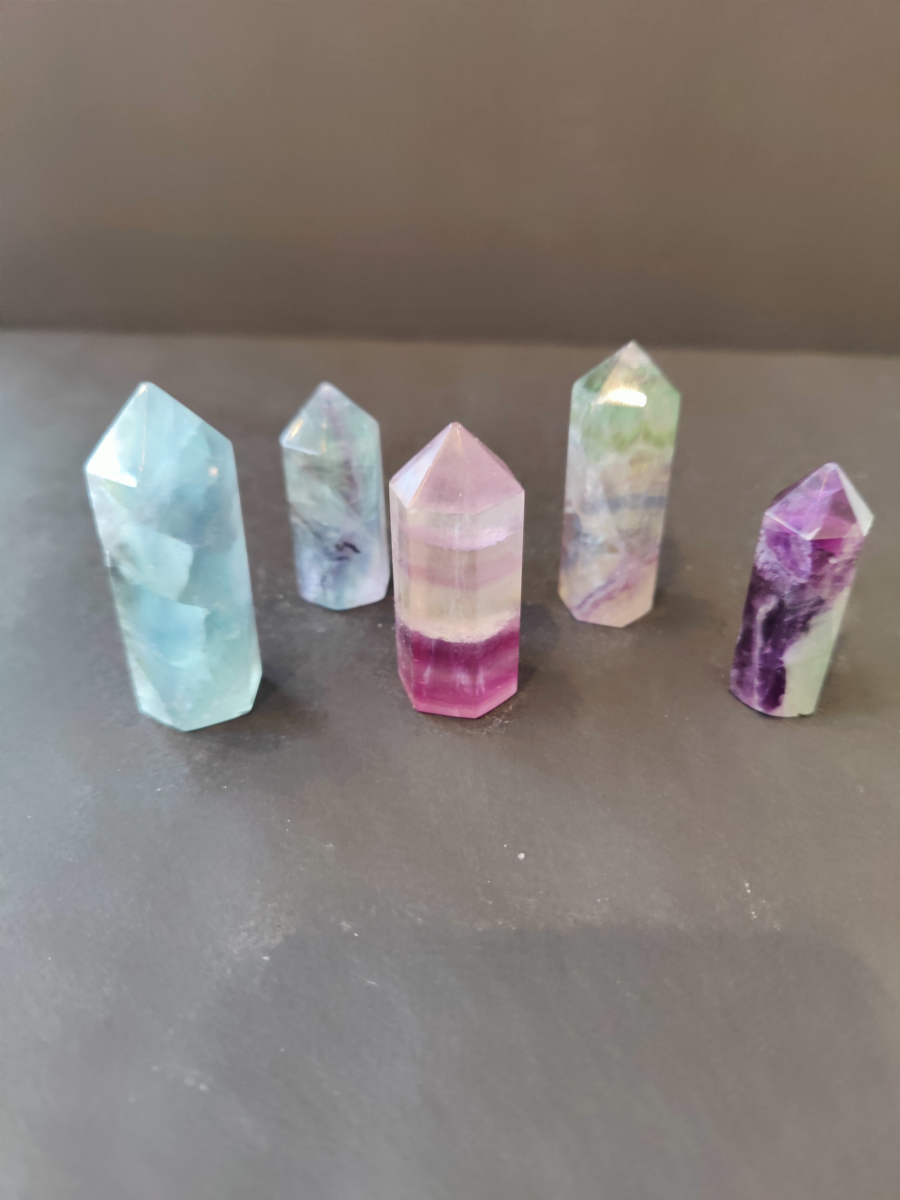 Multi Color Fluorite Point by Rare Earth Gallery