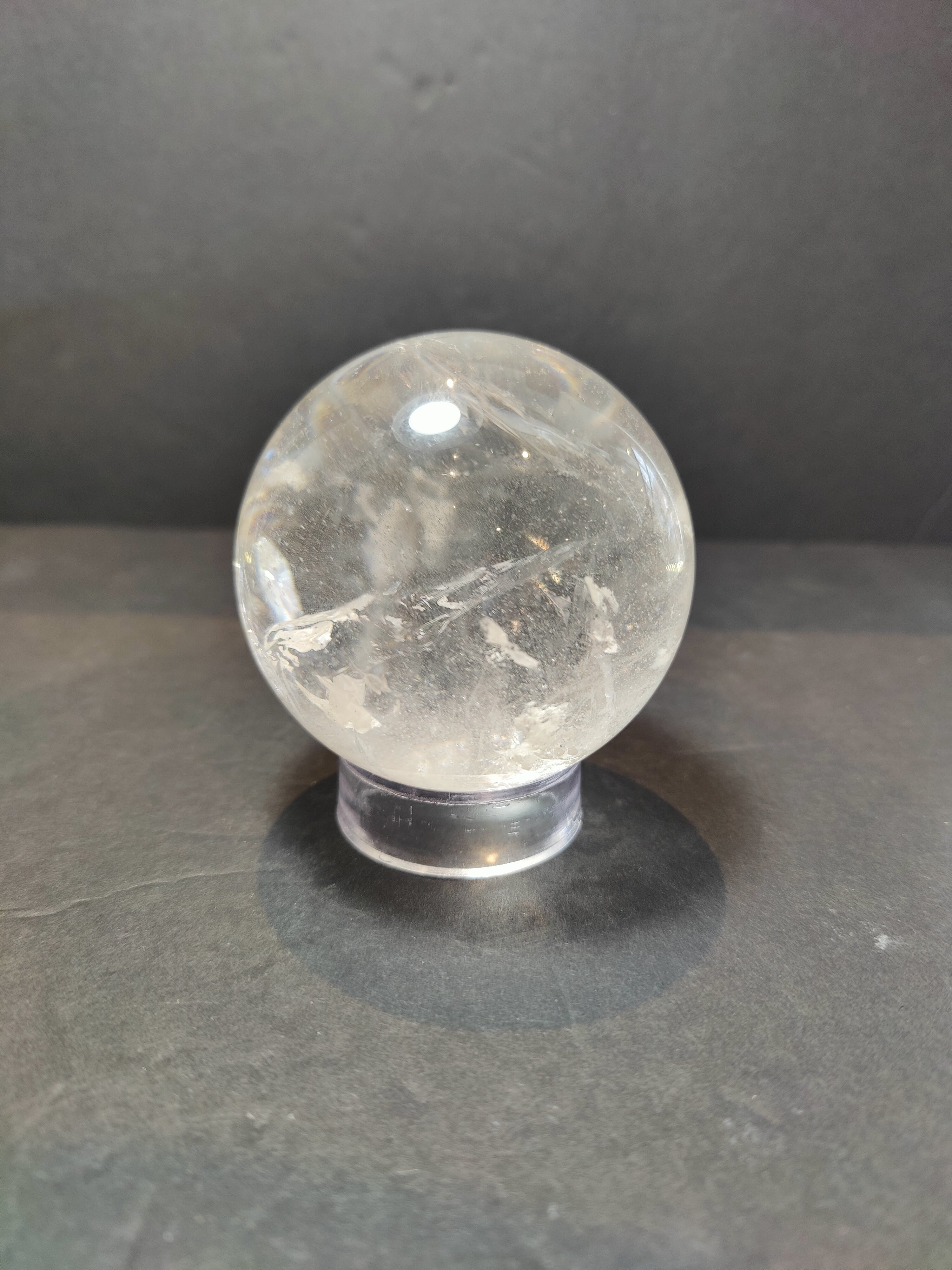 Clear Quartz Polished Sphere Sculpture (Extra Quality) by Rare Earth Gallery