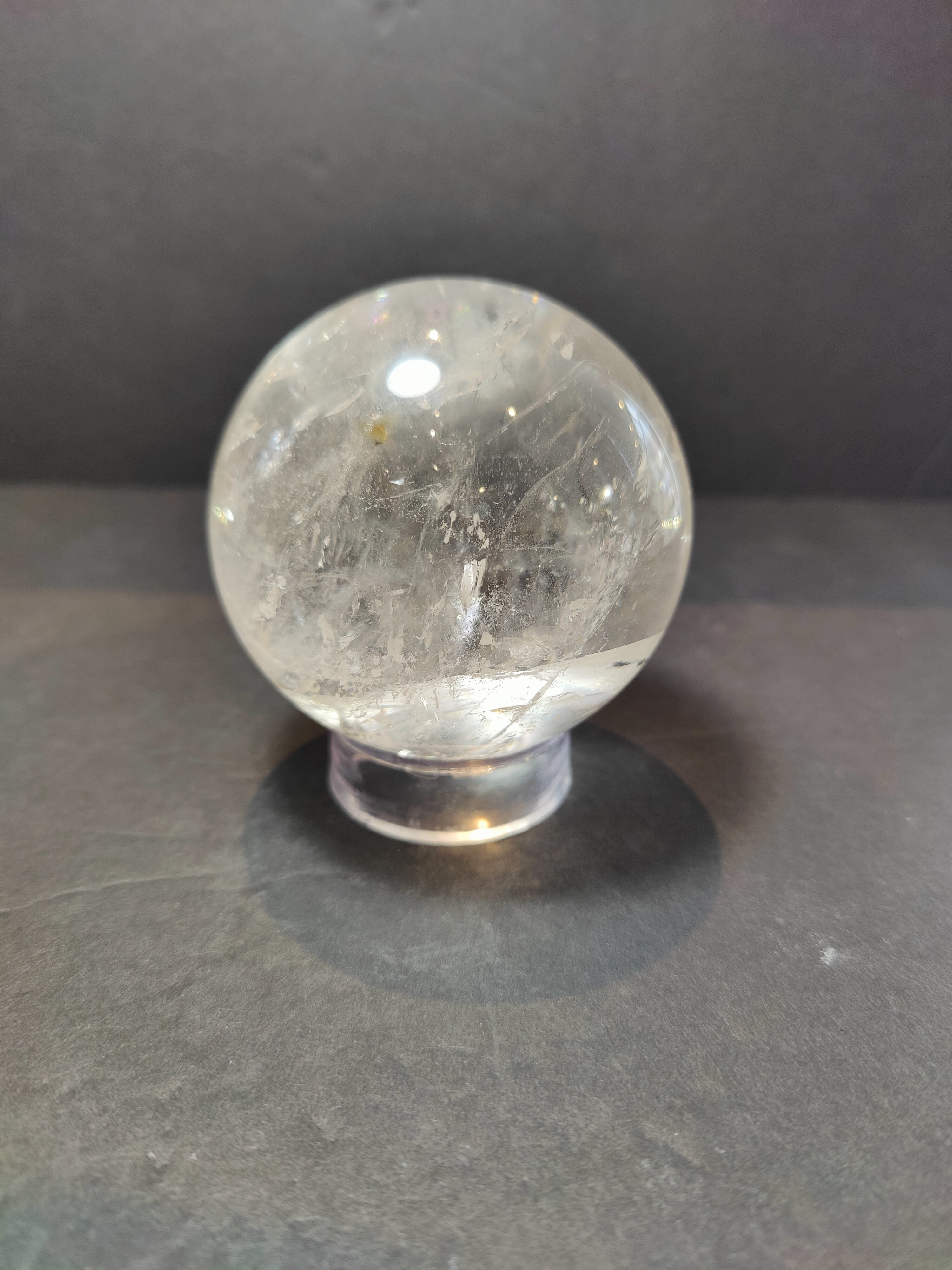 Clear Quartz Polished Sphere Sculpture (Extra Quality) by Rare Earth Gallery