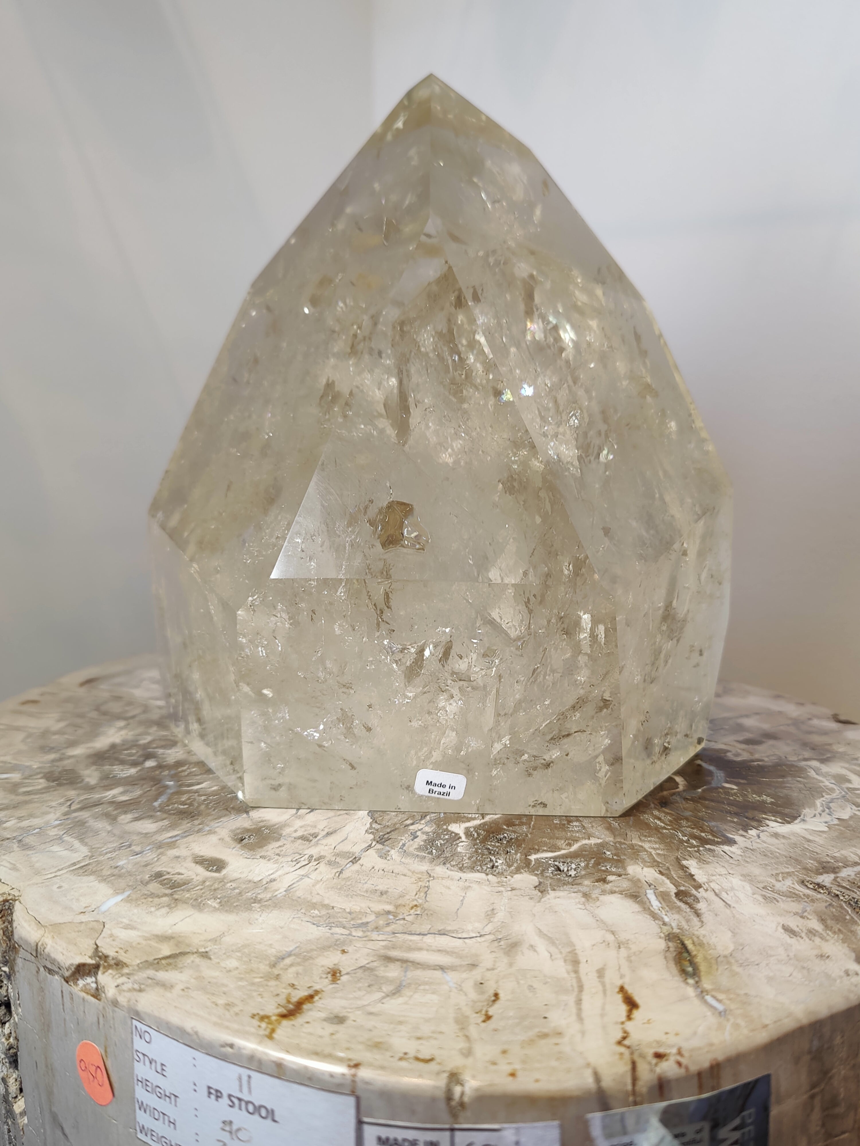 Natural Citrine Polished Point 4.1kg by Rare Earth Gallery