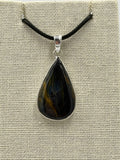 Sterling Silver Teardrop Pietersite Pendant by Sacred Crystals