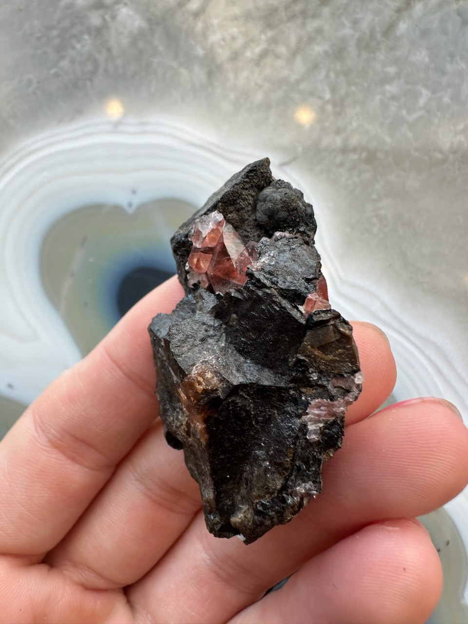 Rhodochrosite Gems on Matrix from Brazil by Rare Earth Gallery