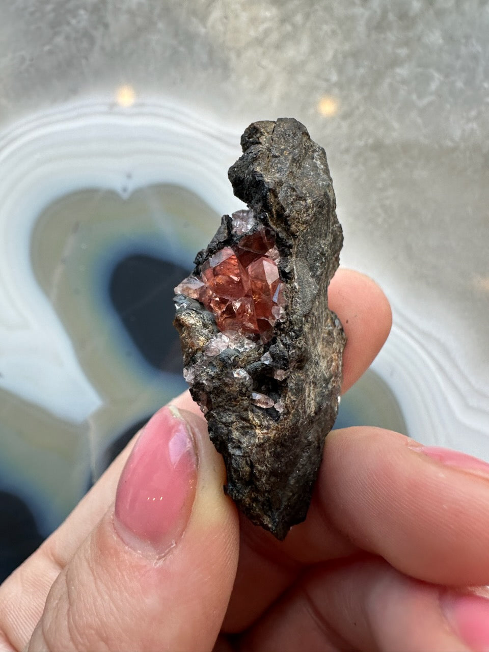 Rhodochrosite Gems on Matrix from Brazil by Rare Earth Gallery