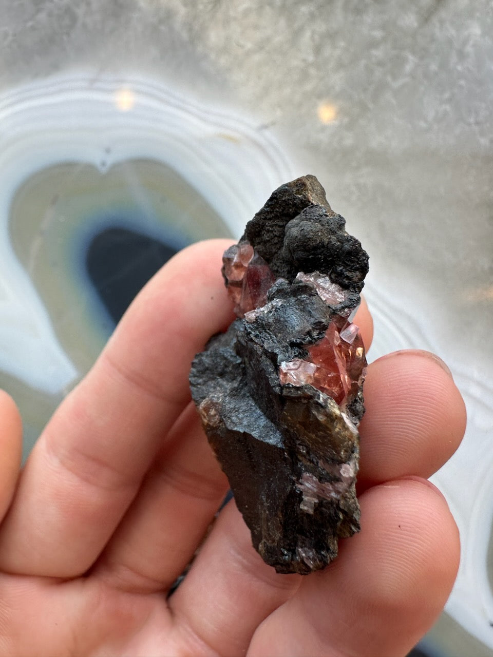 Rhodochrosite Gems on Matrix from Brazil by Rare Earth Gallery