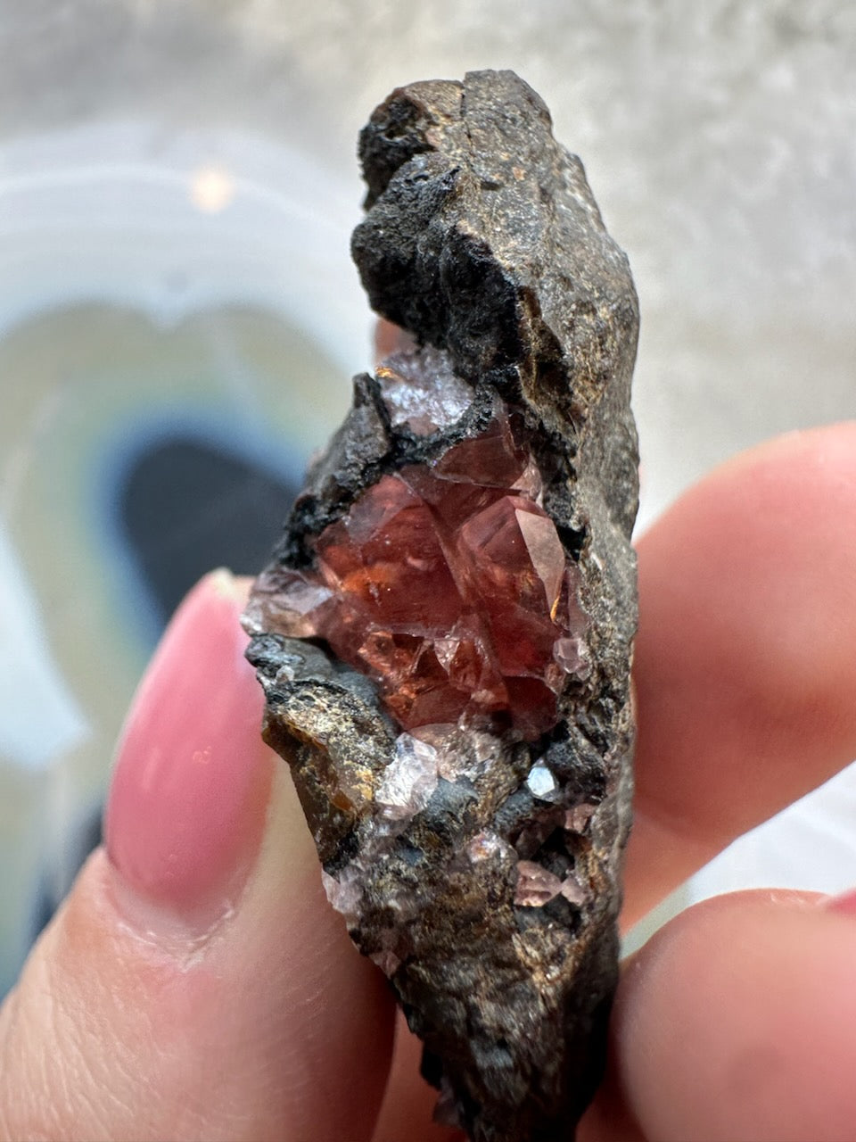 Rhodochrosite Gems on Matrix from Brazil by Rare Earth Gallery