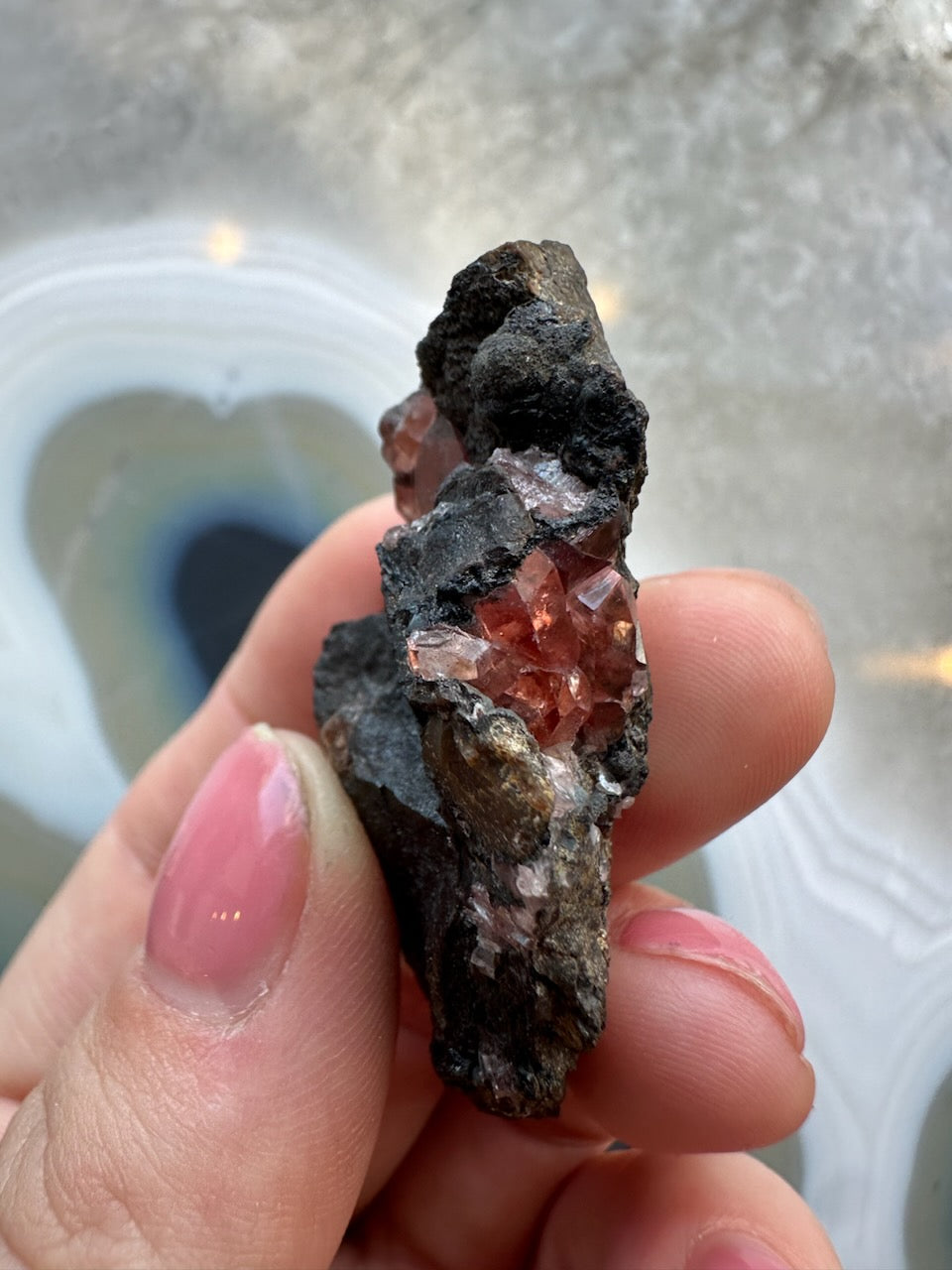 Rhodochrosite Gems on Matrix from Brazil by Rare Earth Gallery