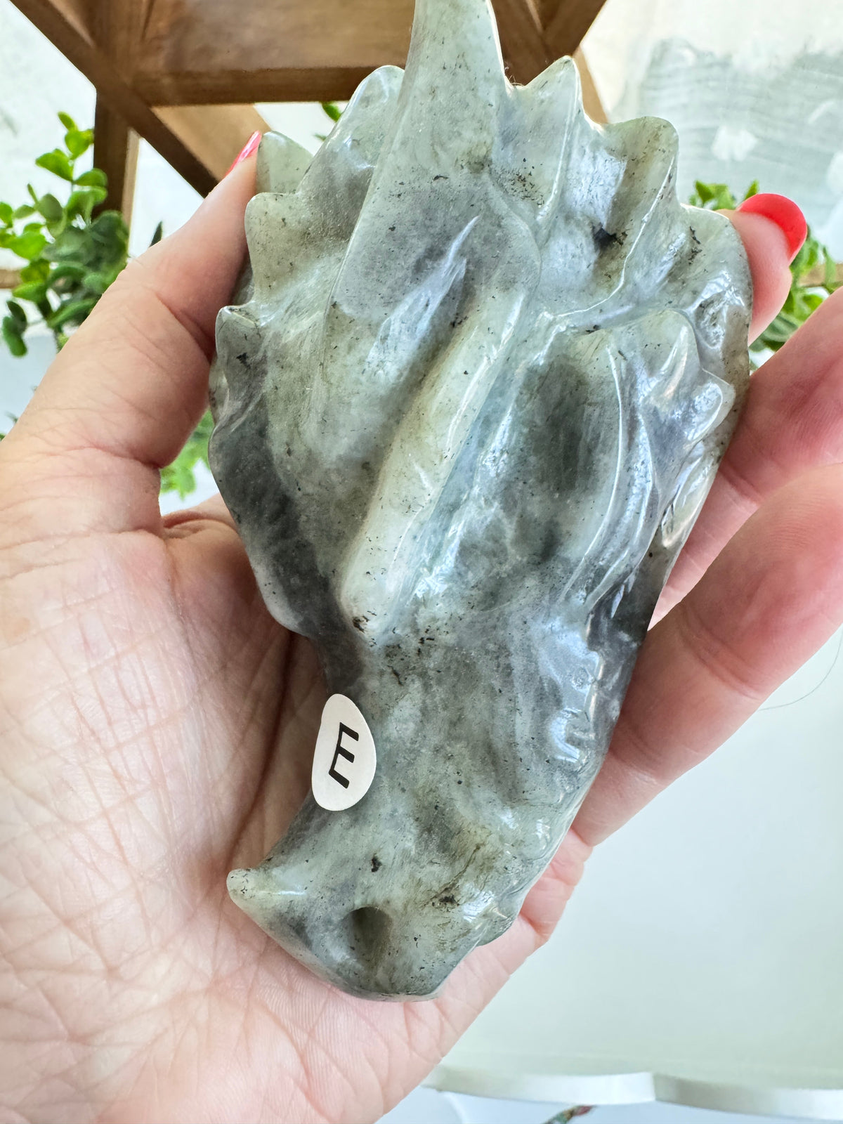 Labradorite Dragon Head (E) for Transitions, 4.25 Inch