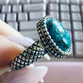 Turquoise Snake Band Ring — Sizes 8 and 9 by Sacred Crystals
