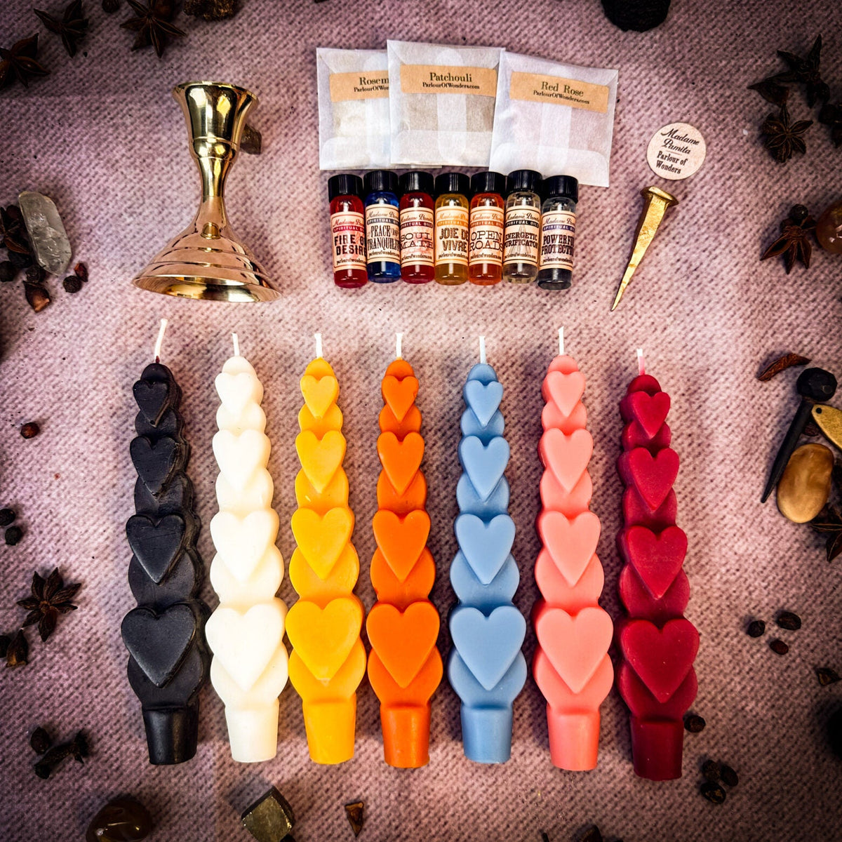 Love Wishes Candle Spell Kit - Multi-Day Love Manifestation Magic