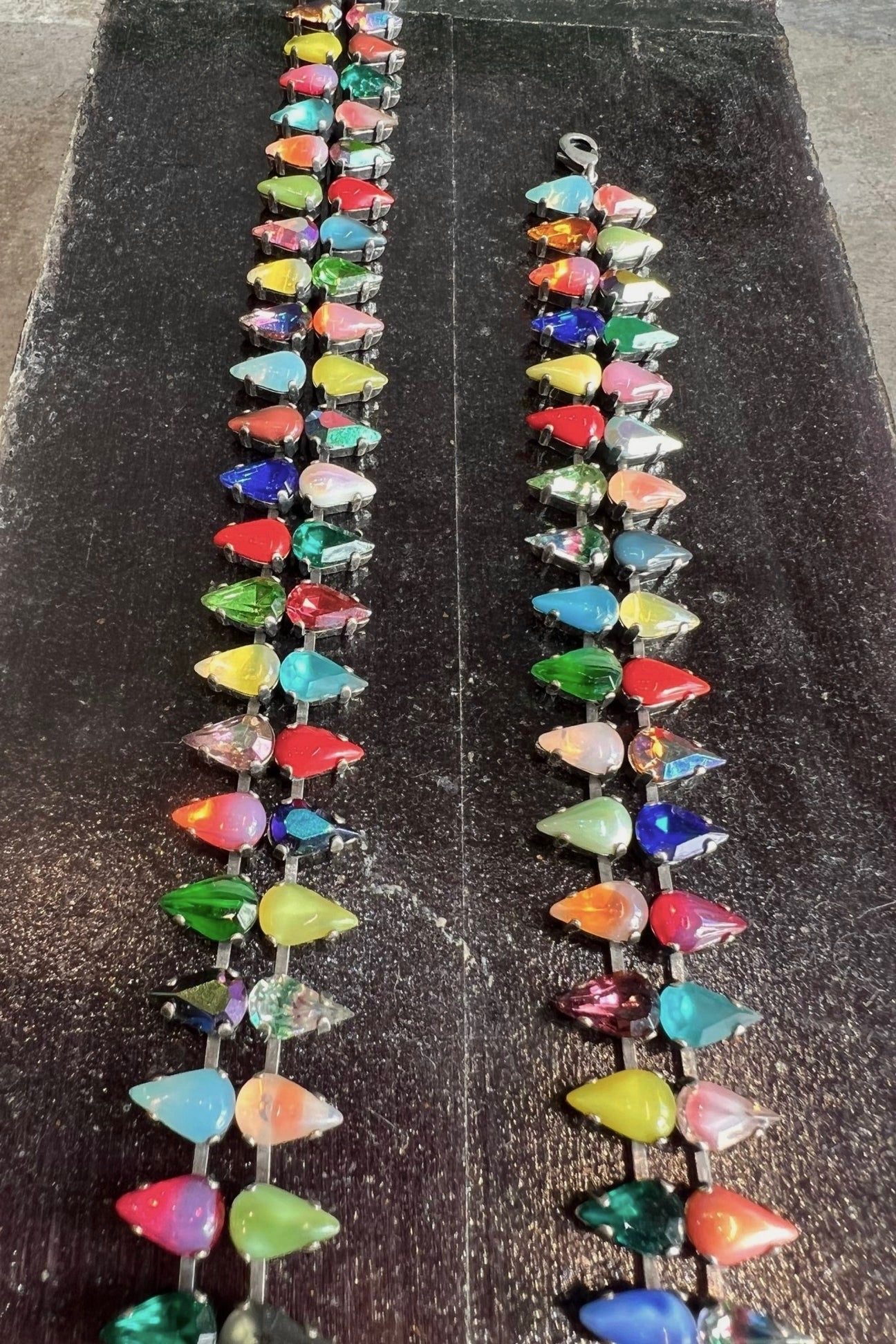 Layering Choker in Double Mini Aurora Fang (Silver)