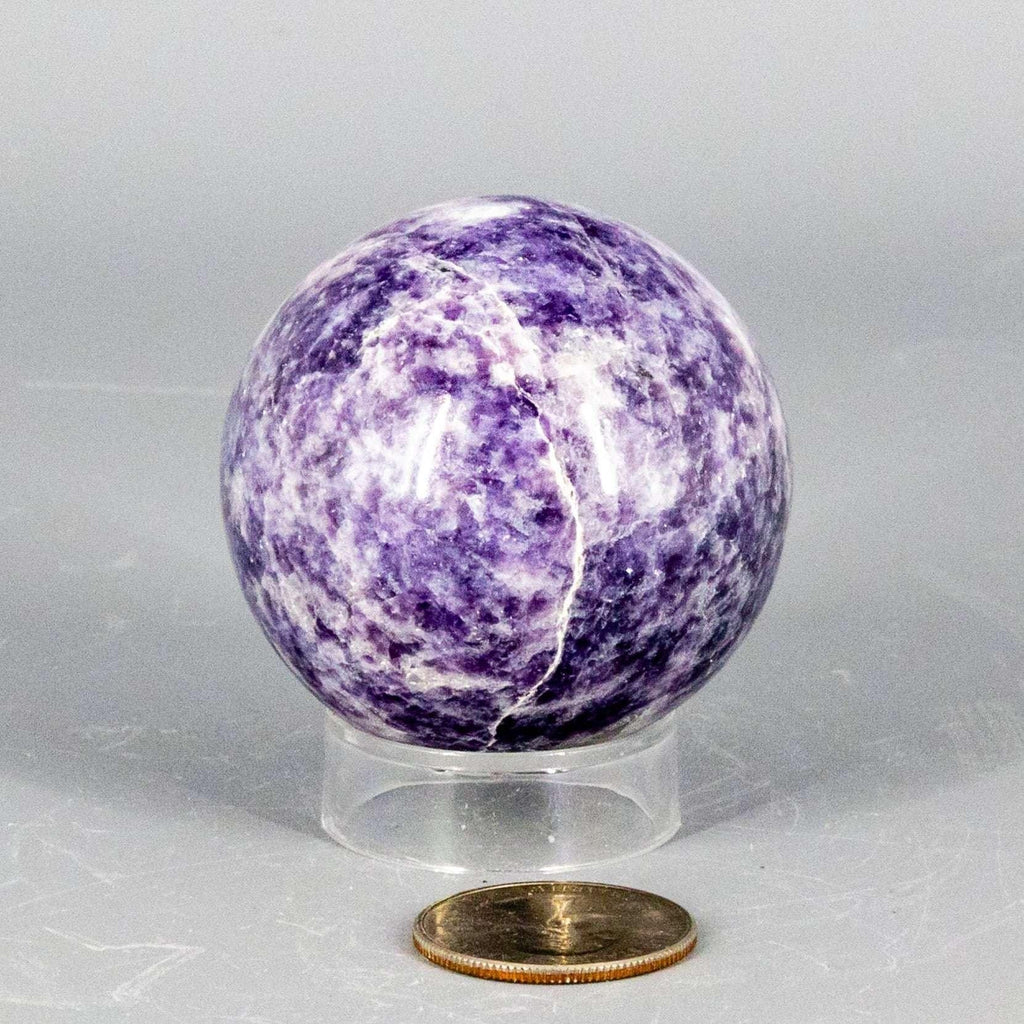 Lepidolite Crystal Sphere Lithium Mica Calming Stone