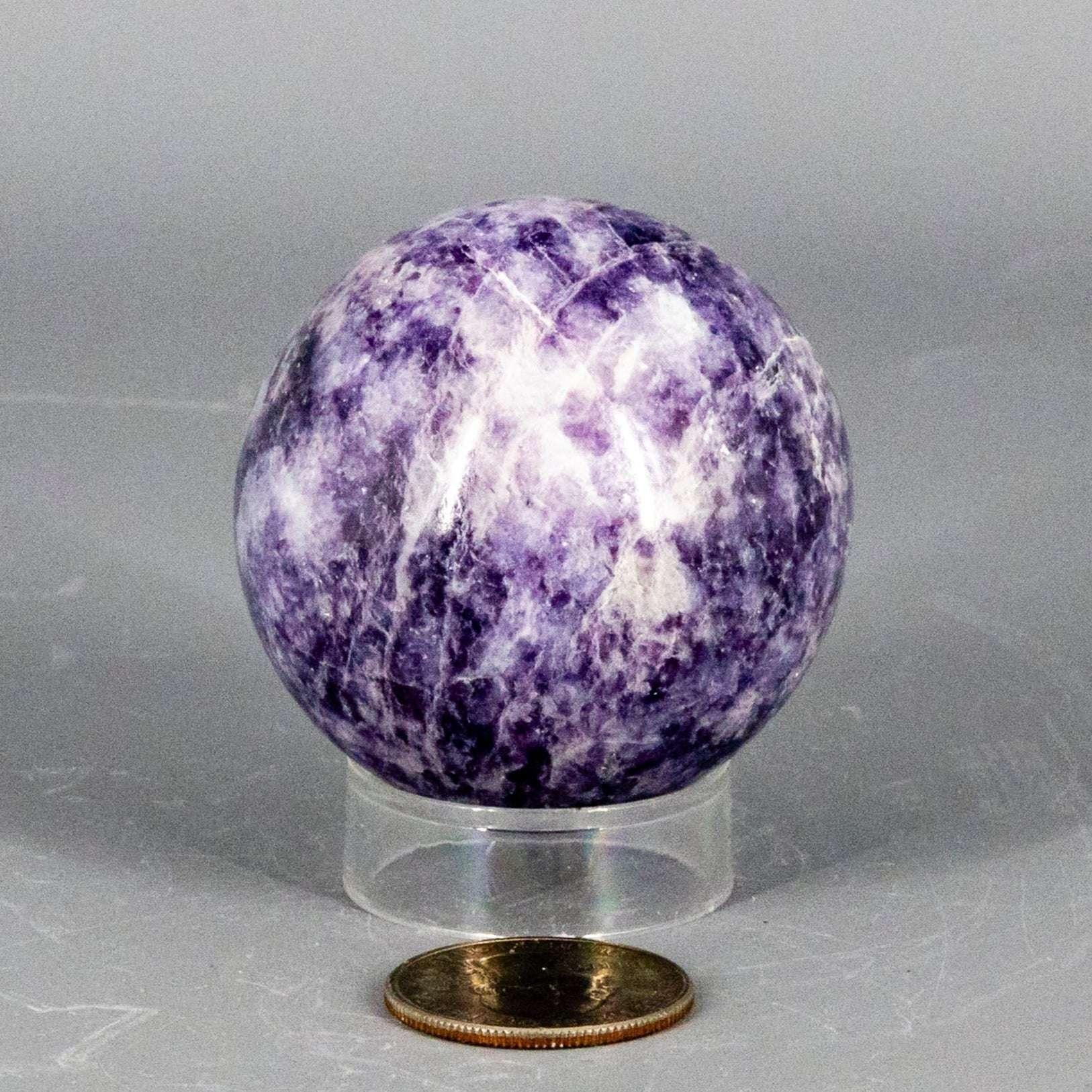 Lepidolite Crystal Sphere Lithium Mica Calming Stone
