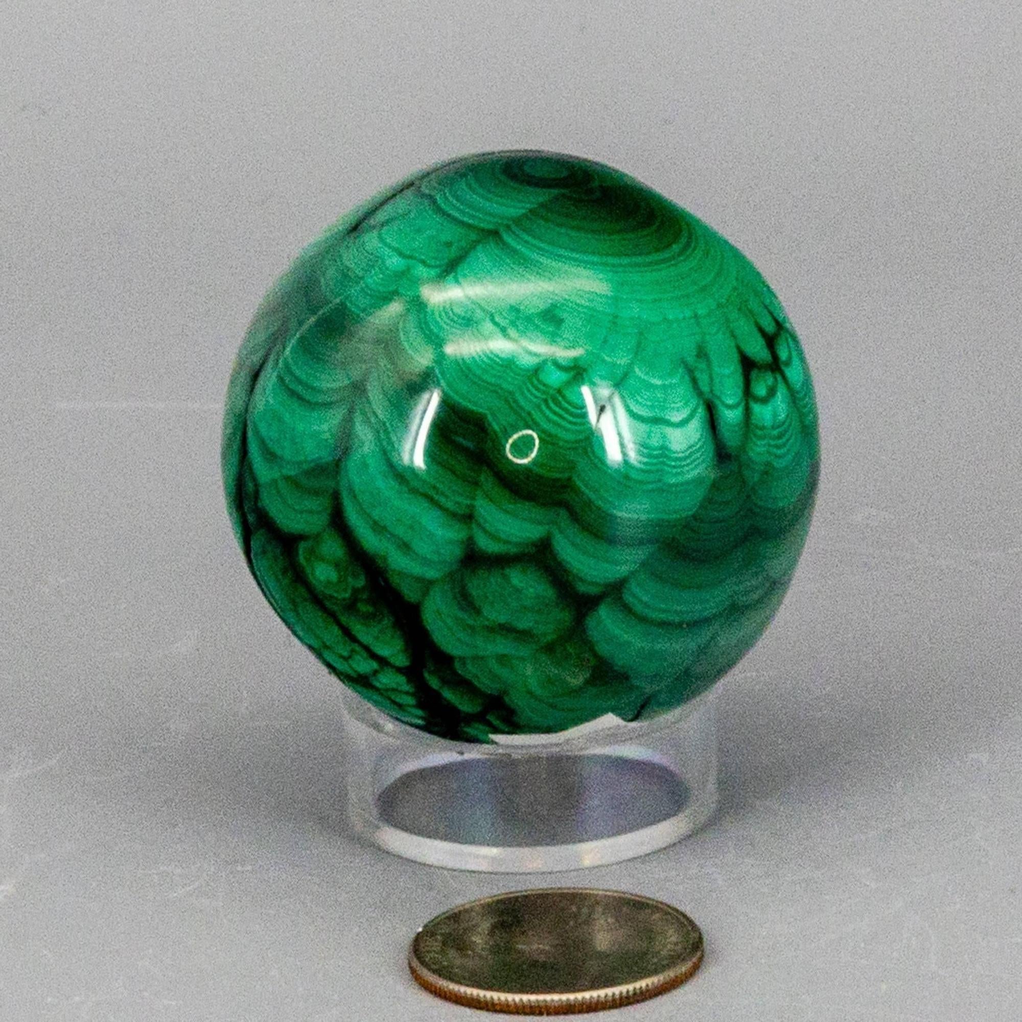 Malachite Crystal Sphere Heart Chakra Transformation