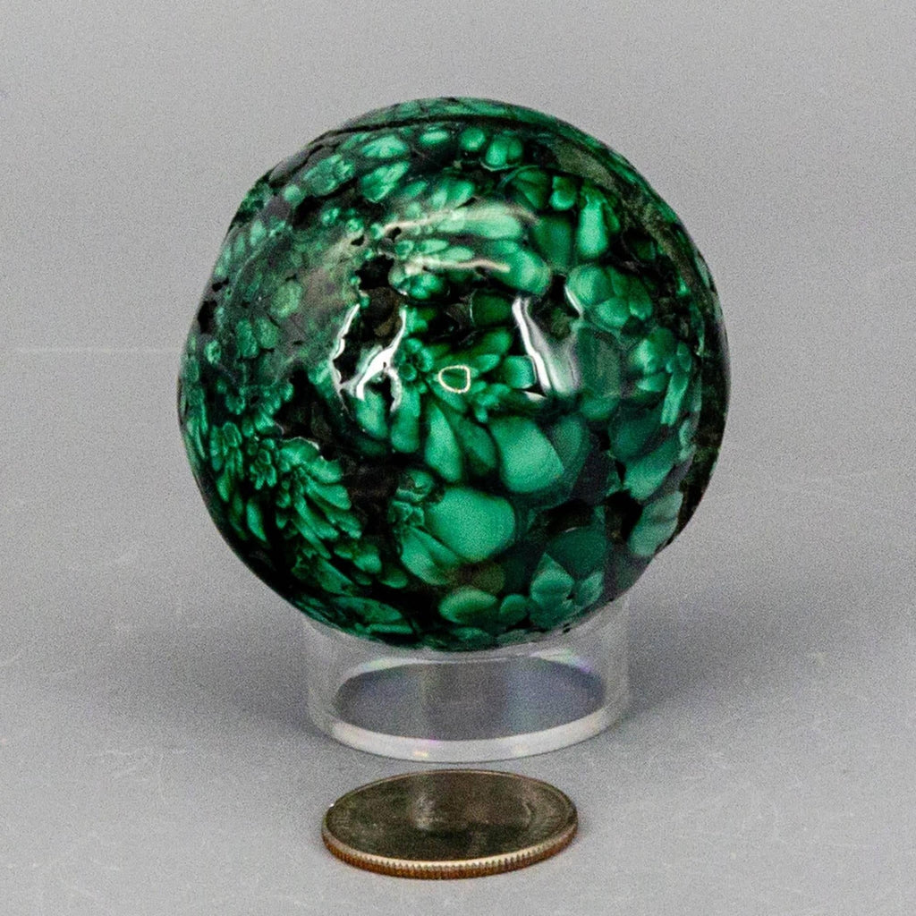 Malachite Crystal Sphere Heart Chakra Transformation
