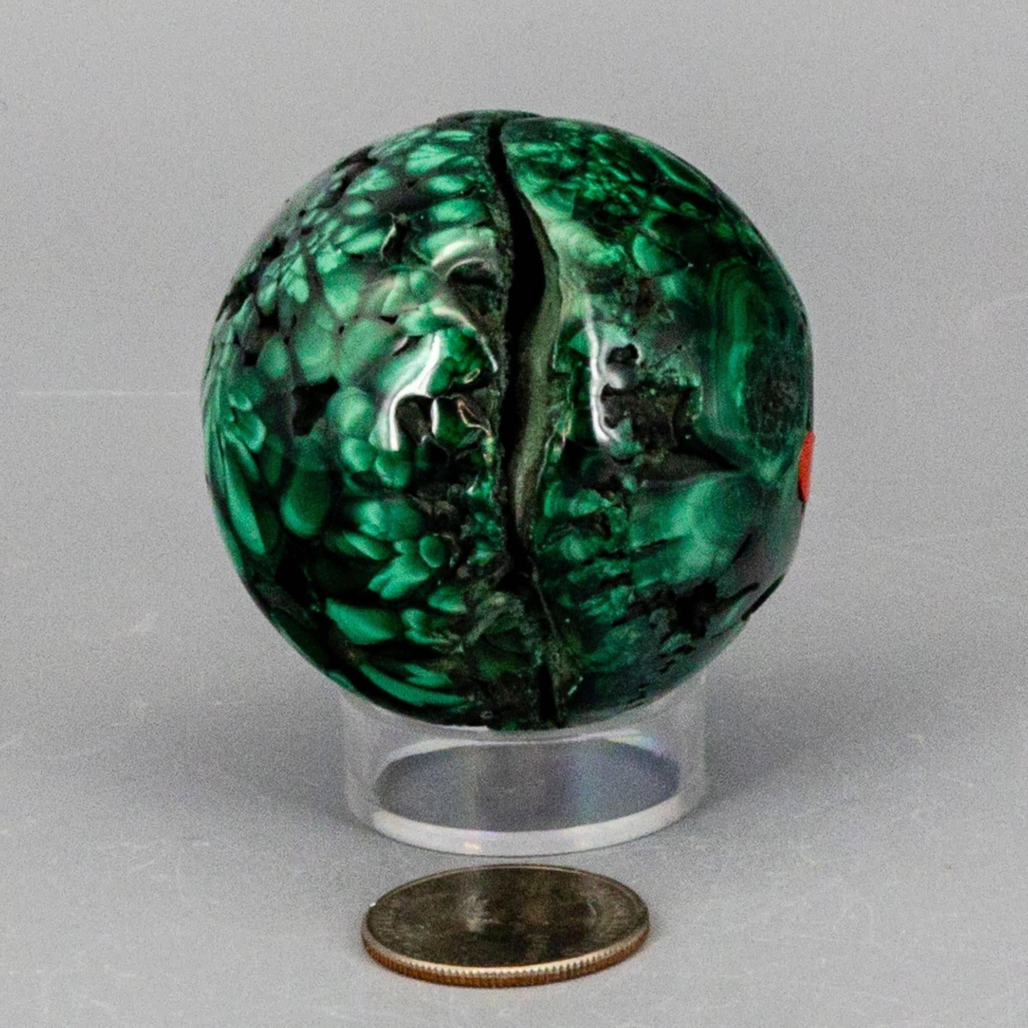 Malachite Crystal Sphere Heart Chakra Transformation