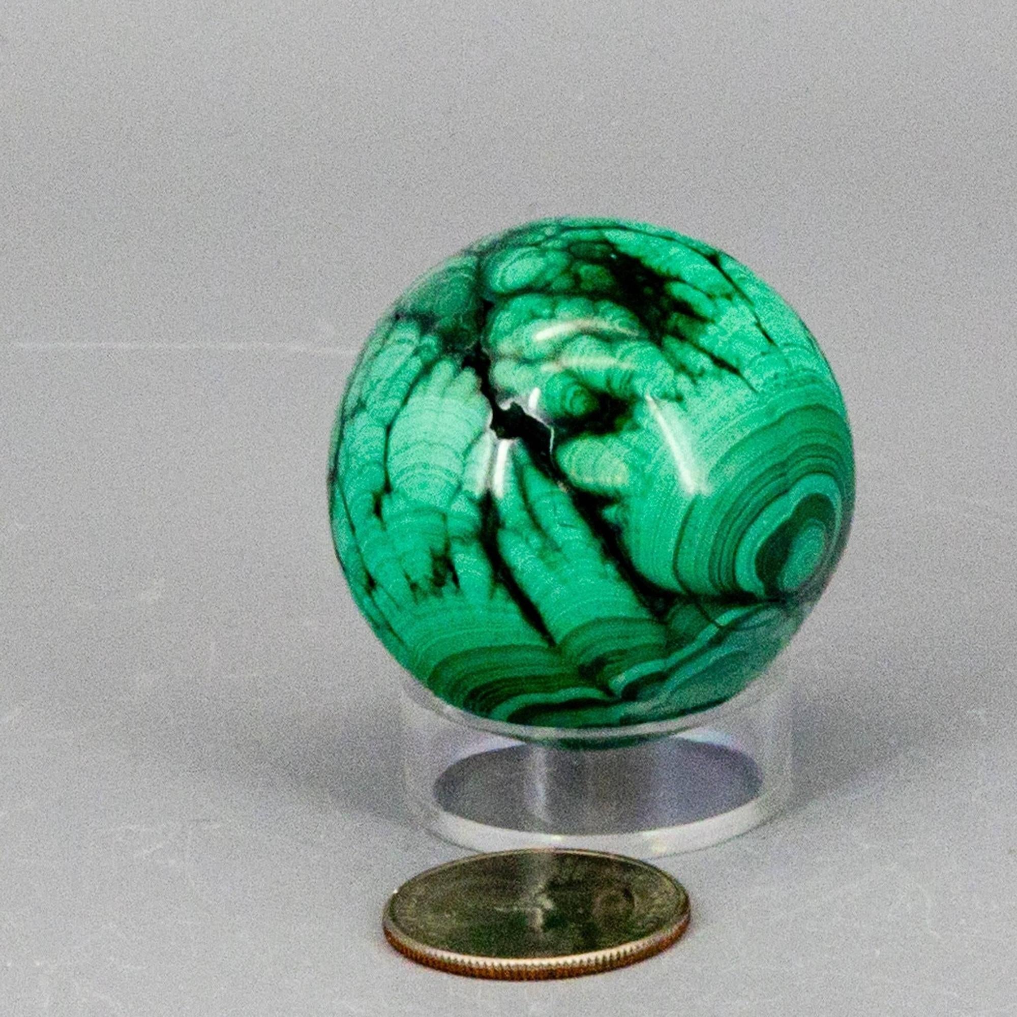 Malachite Crystal Sphere Heart Chakra Transformation