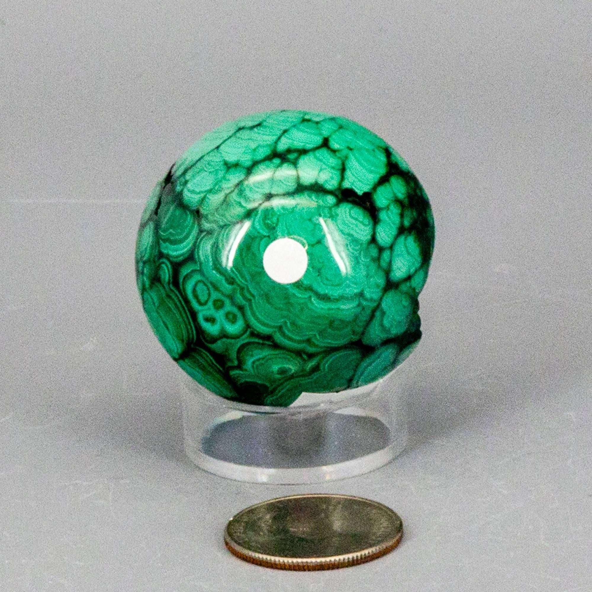 Malachite Crystal Sphere Heart Chakra Transformation