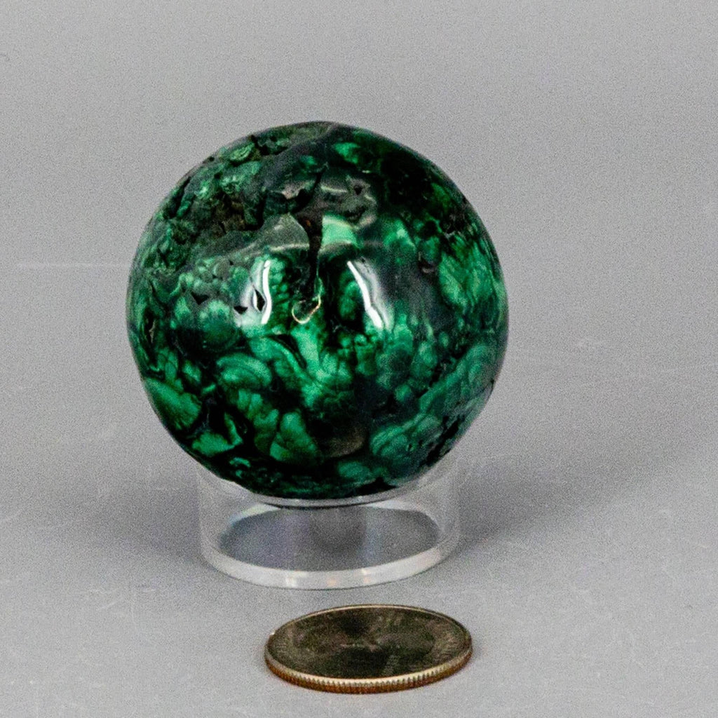 Malachite Crystal Sphere Heart Chakra Transformation