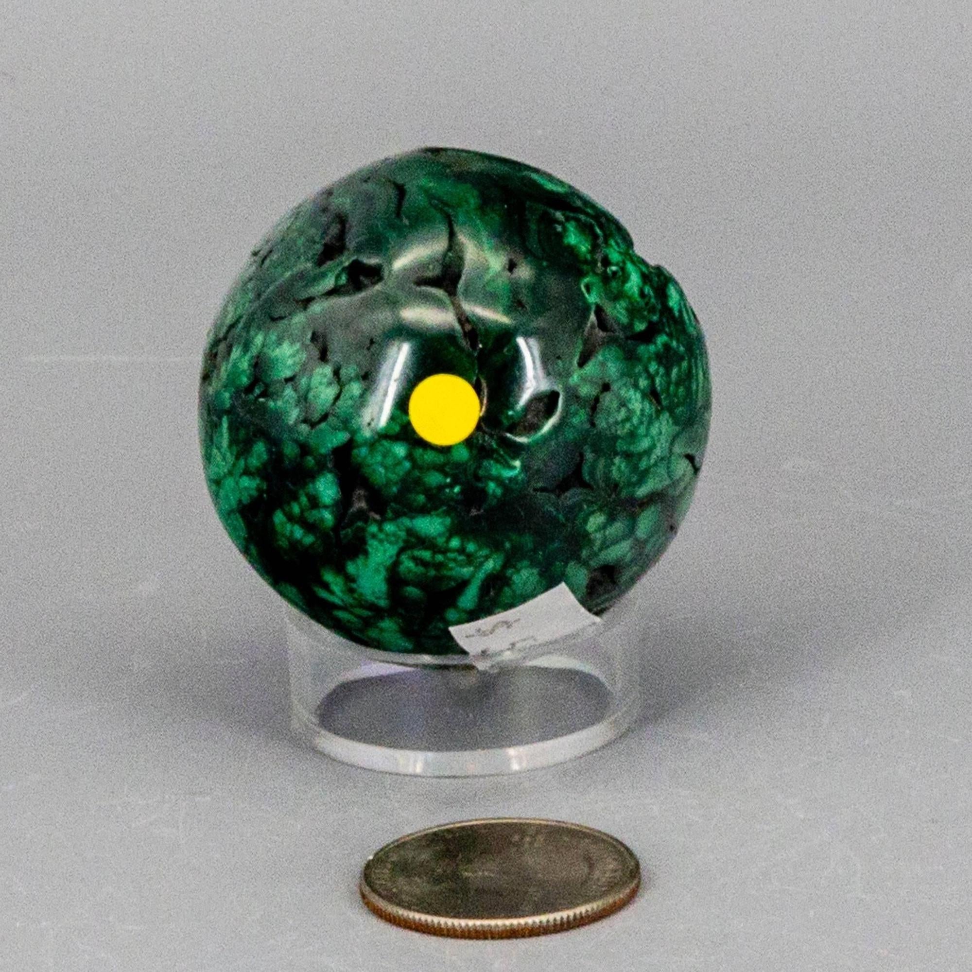 Malachite Crystal Sphere Heart Chakra Transformation