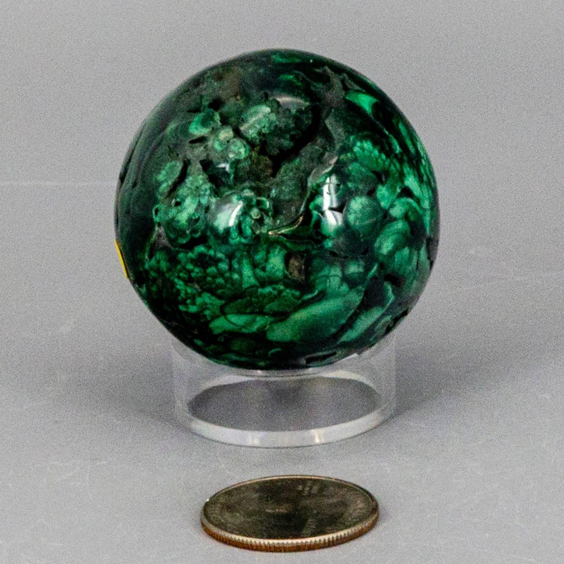 Malachite Crystal Sphere Heart Chakra Transformation
