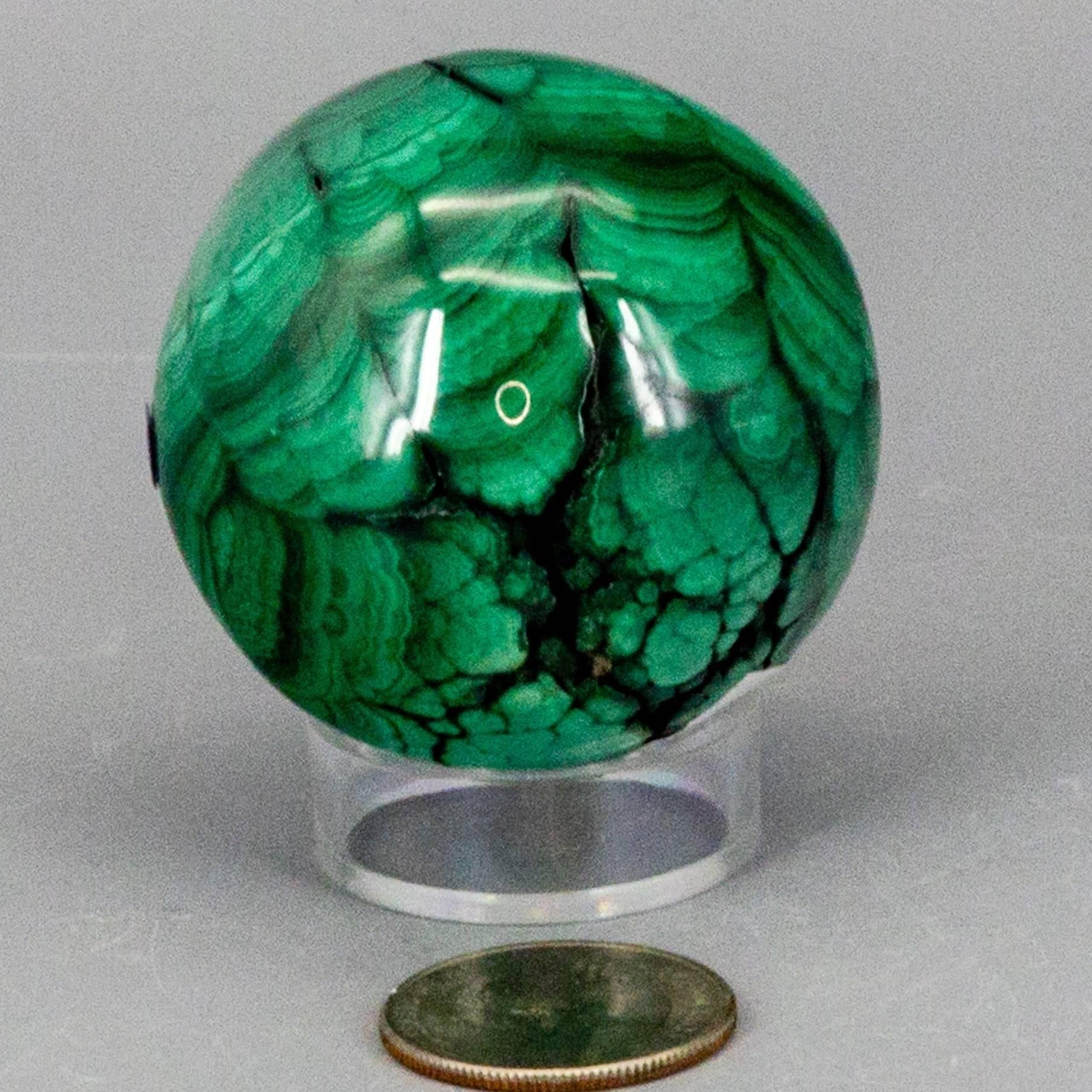 Malachite Crystal Sphere Heart Chakra Transformation