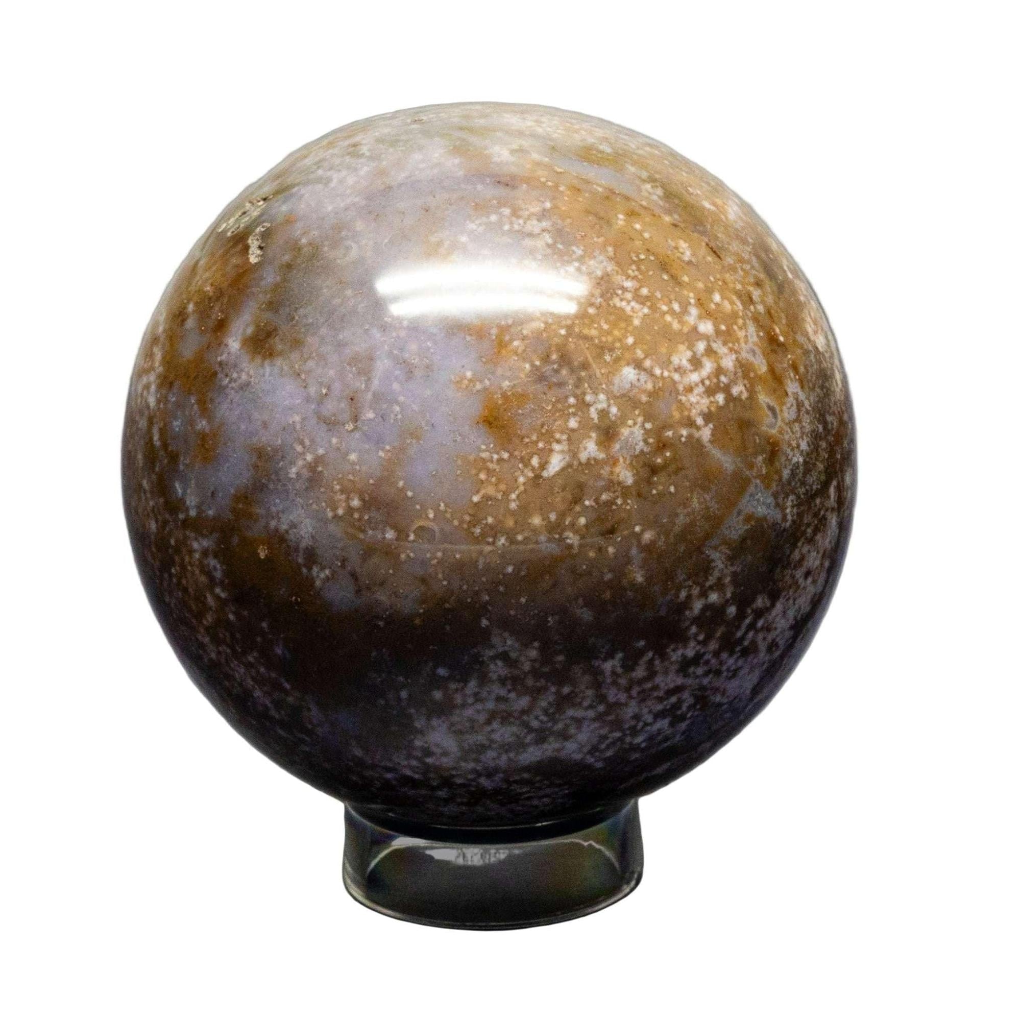 Moss Agate Crystal Sphere Polished Heart Chakra Abundance