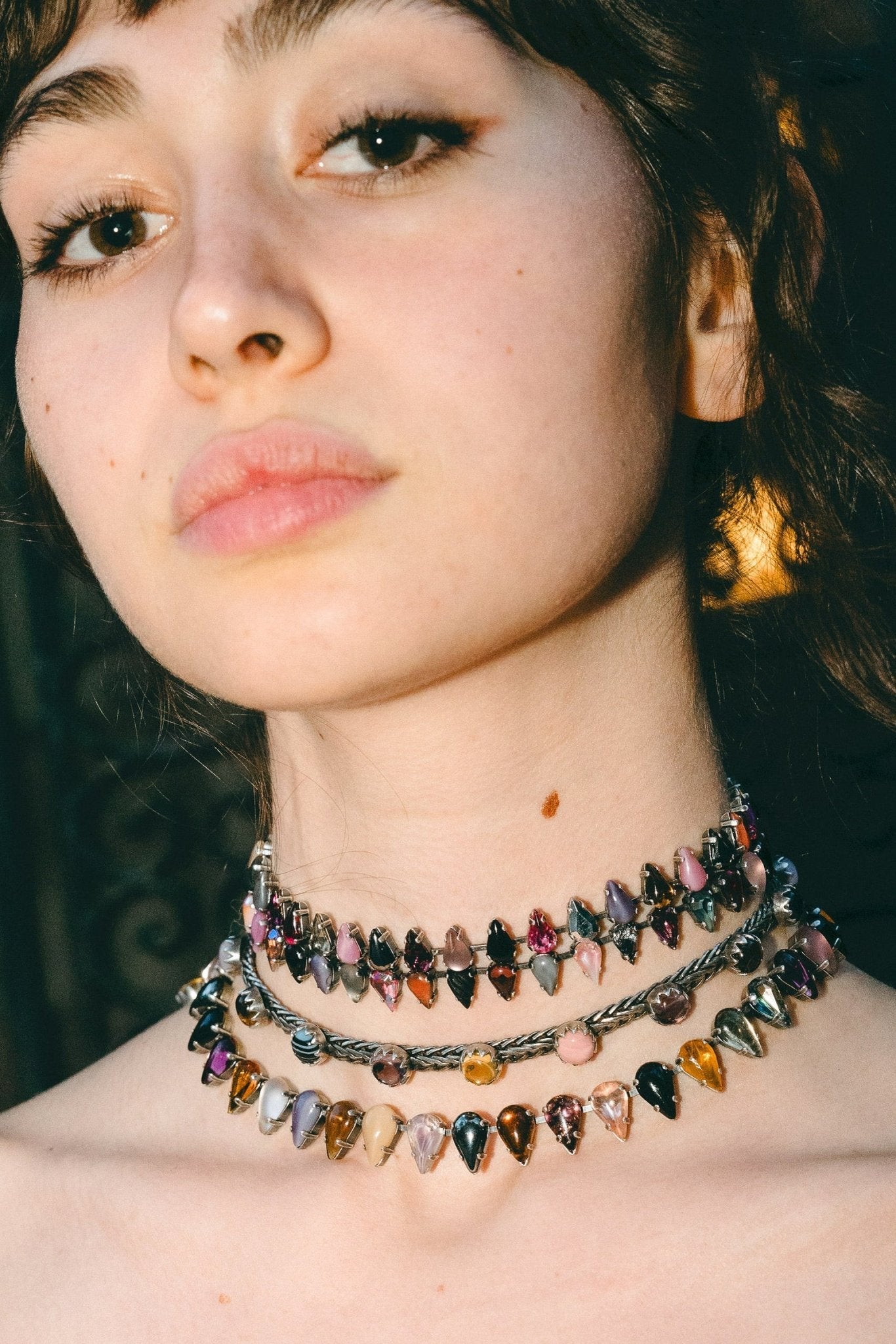 Fang Layering Choker in Punk Rocks (Silver)